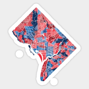 Washington DC Neighborhood Map Sticker